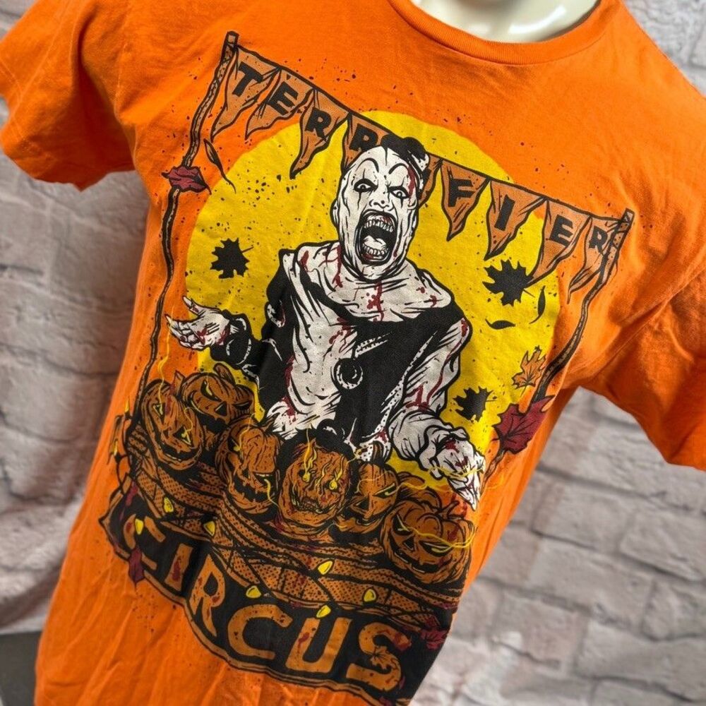 Terrifier Art the Clown Circus Mens Large T-Shirt Horror Halloween Terror Threat